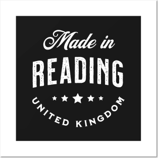 Made In Reading, UK - Vintage Logo Text Design Posters and Art